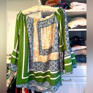 NWT Boohoo Scarlet Boarder print shift dress Geometric size 14